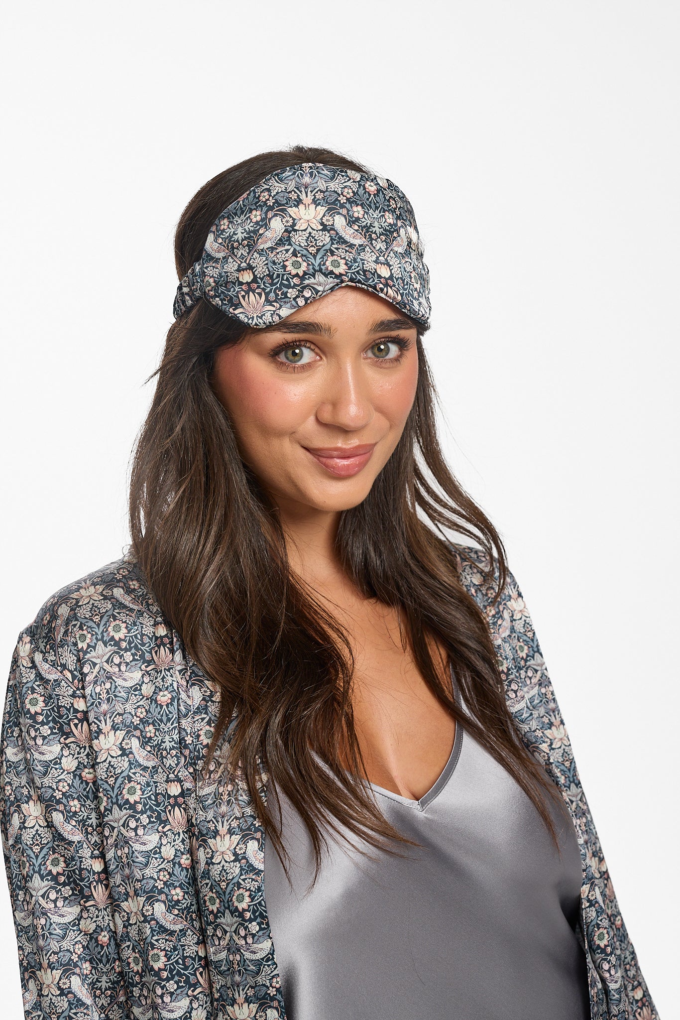 Silk Sleep Mask Gift Set -Strawberry Thief