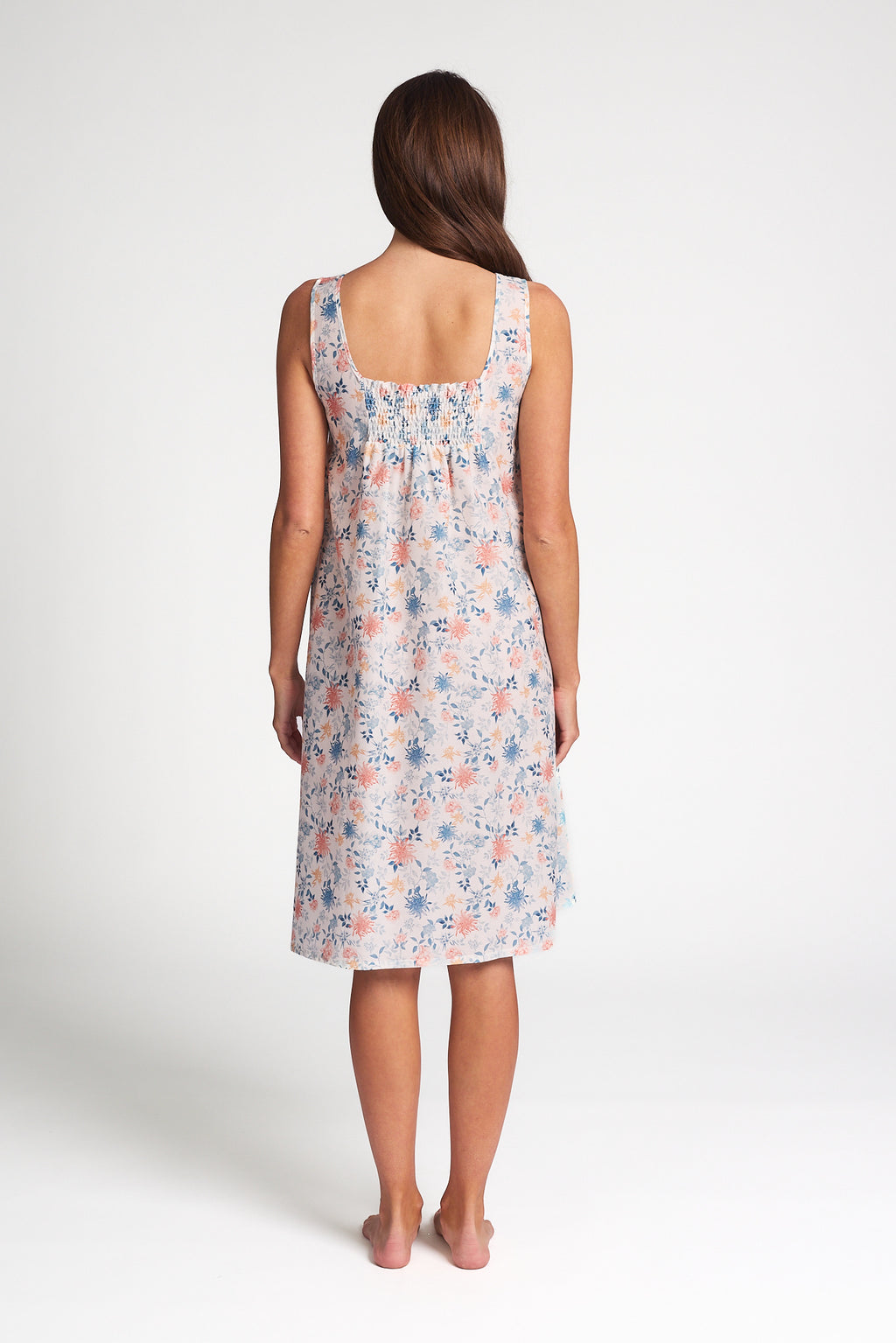 Cotton Silk Nightie Light Floral