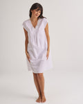 Cotton Spot Cap Sleeve Nightie White