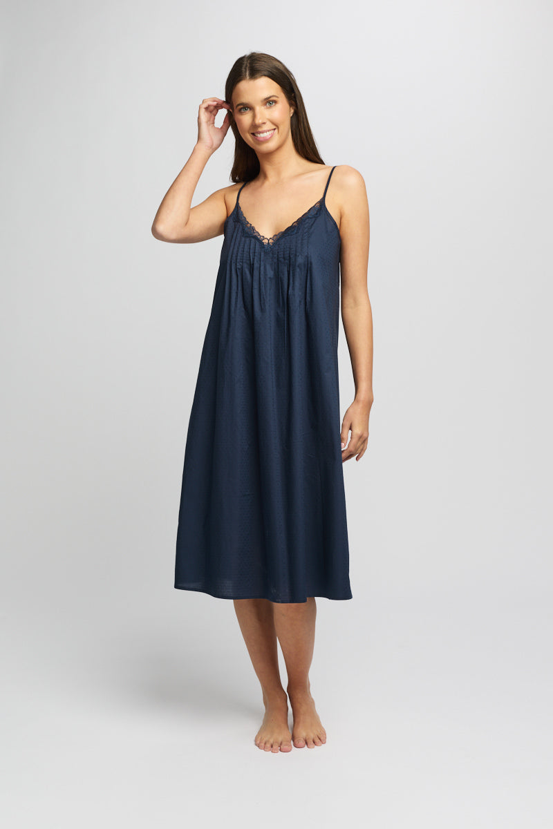 Cotton Spot Stappy Nightie Navy