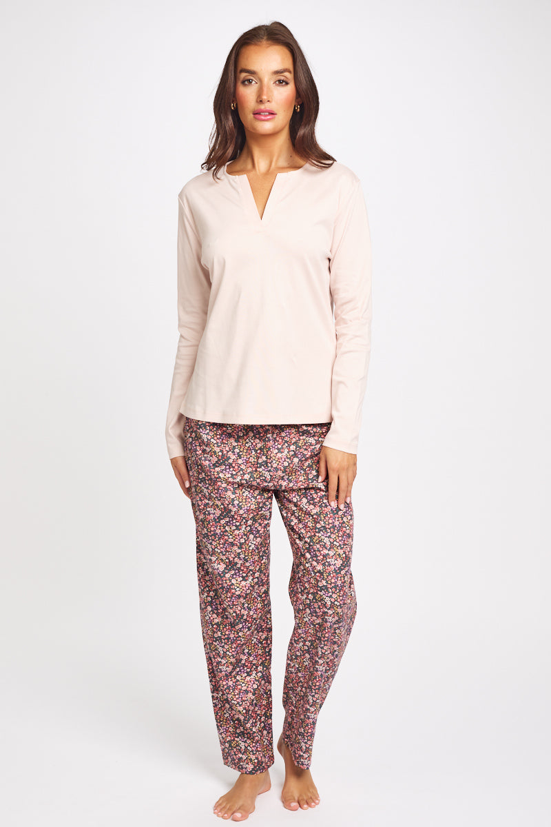 Supima Cotton Long Sleeve Top - RoseWater