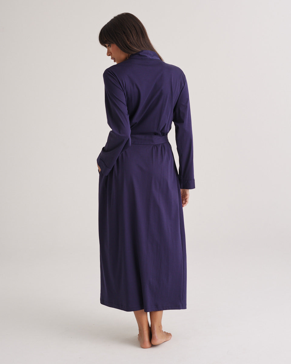 Supima Cotton Robe - Midnight