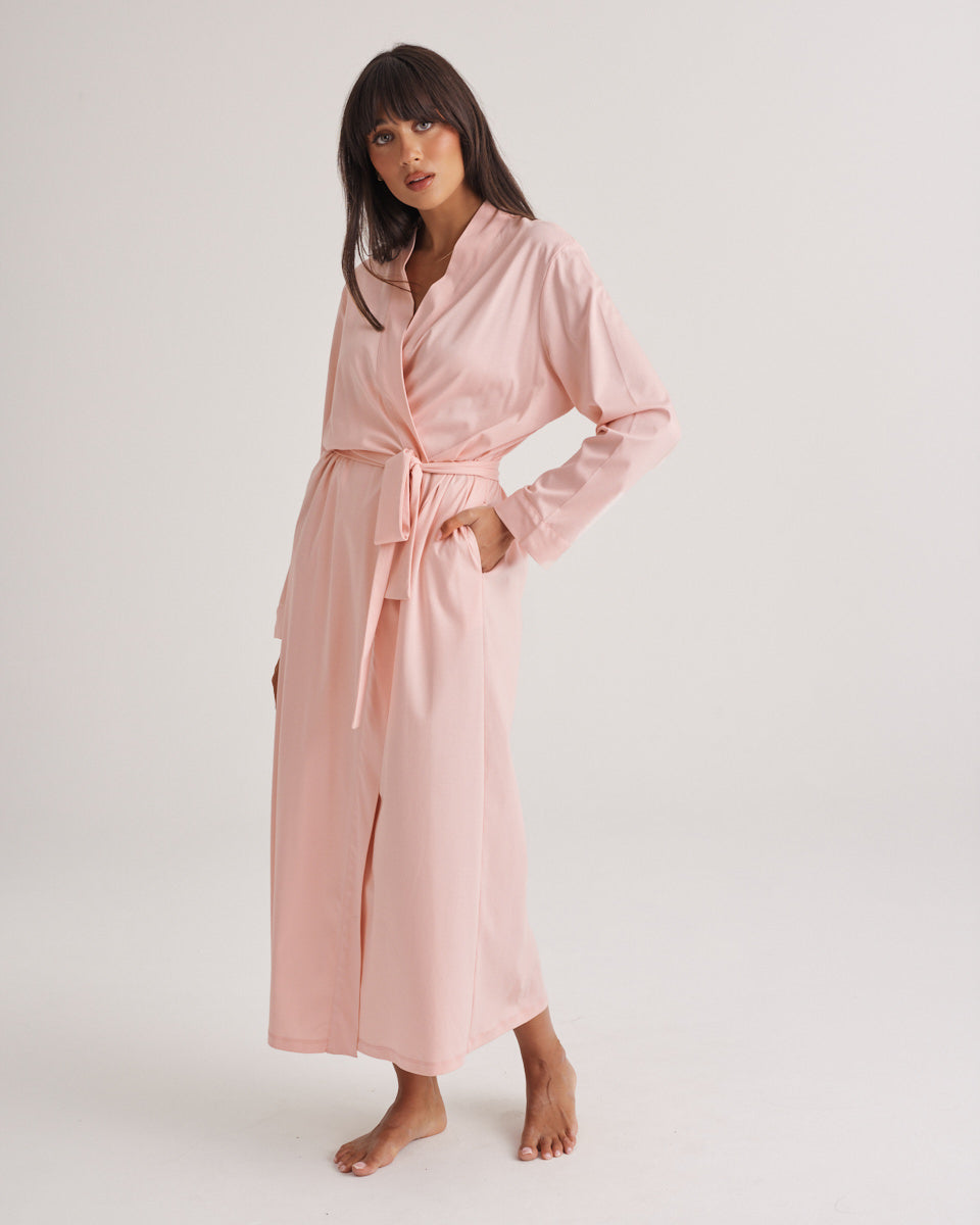 Supima Cotton Robe - Pink
