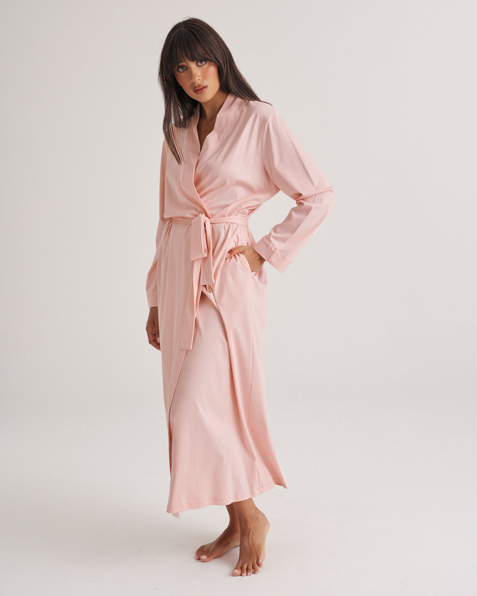 Supima Cotton Robe - Pink