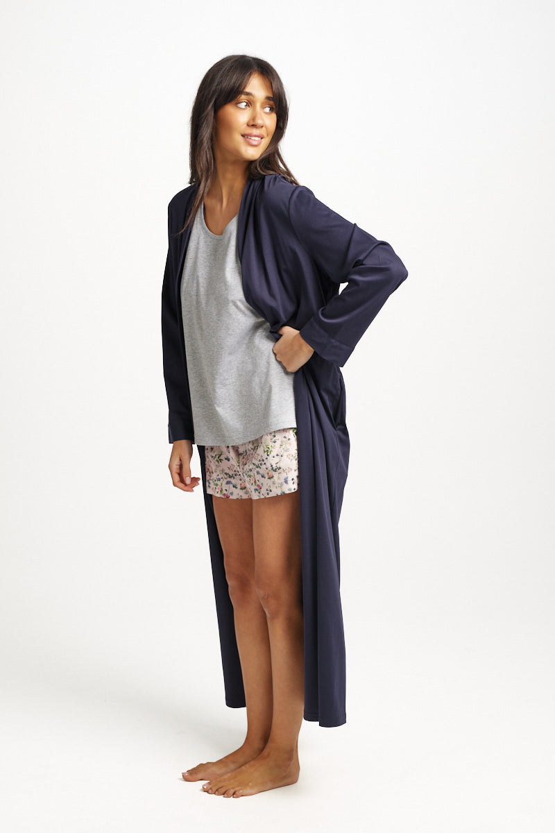 Supima Cotton Robe - Midnight