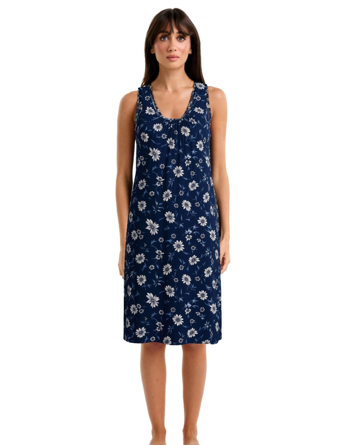 Pure Cotton Voile Built Up Nightie MoonLit Garden