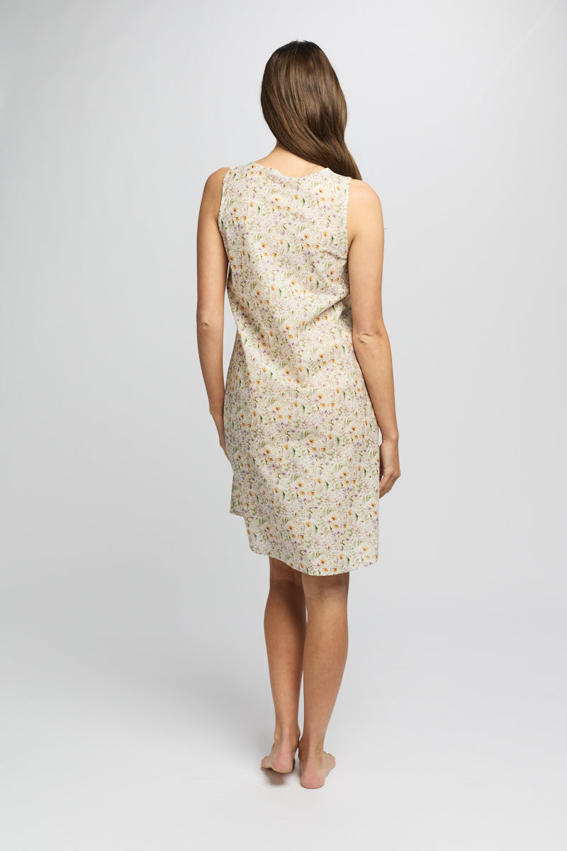 Pure Cotton Voile BuiltUp Nightie Wild Flower