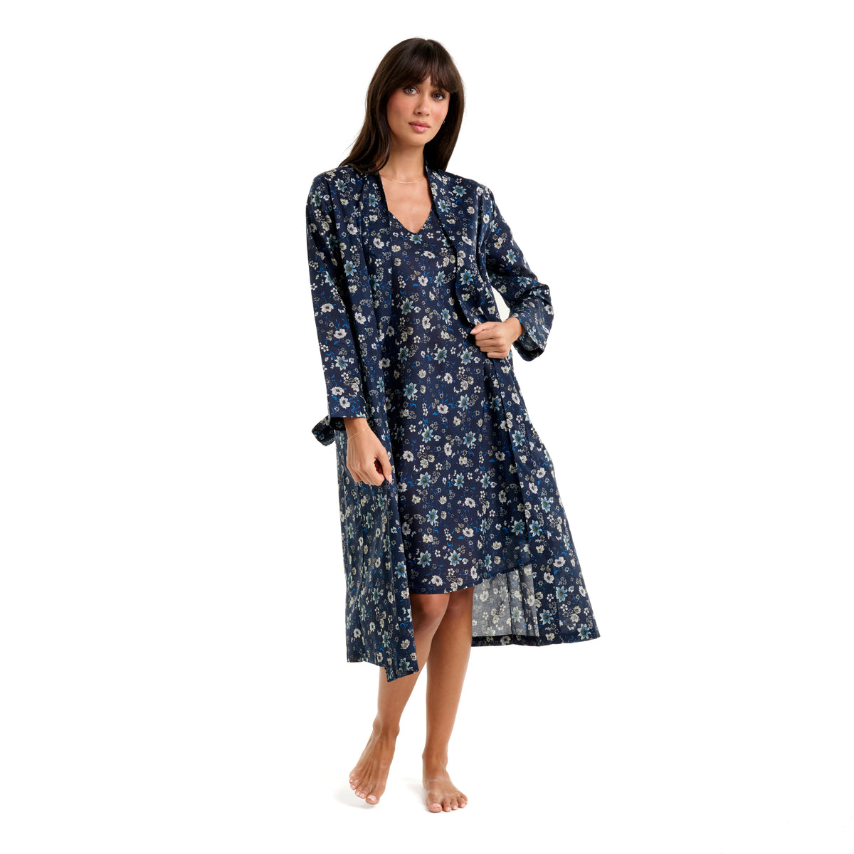 Cotton Voile Robe Moonlit Garden
