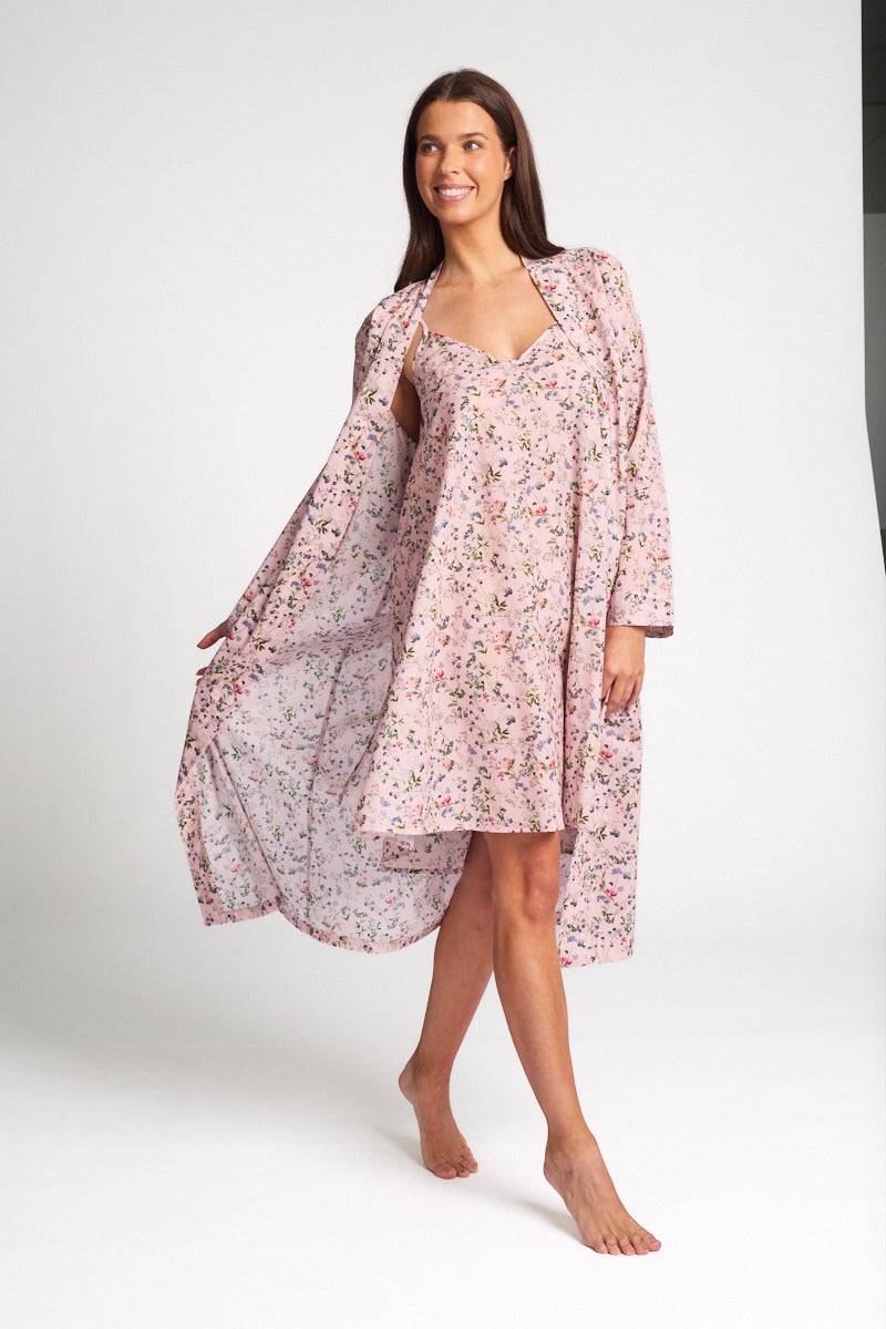 Cotton Voile Robe Botanica Pink