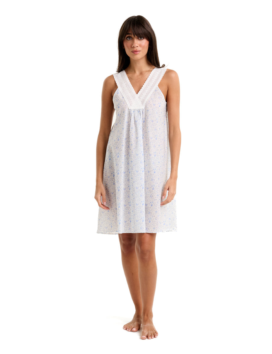 Pure Cotton Voile With Lace Straps Trailing Meadow Short