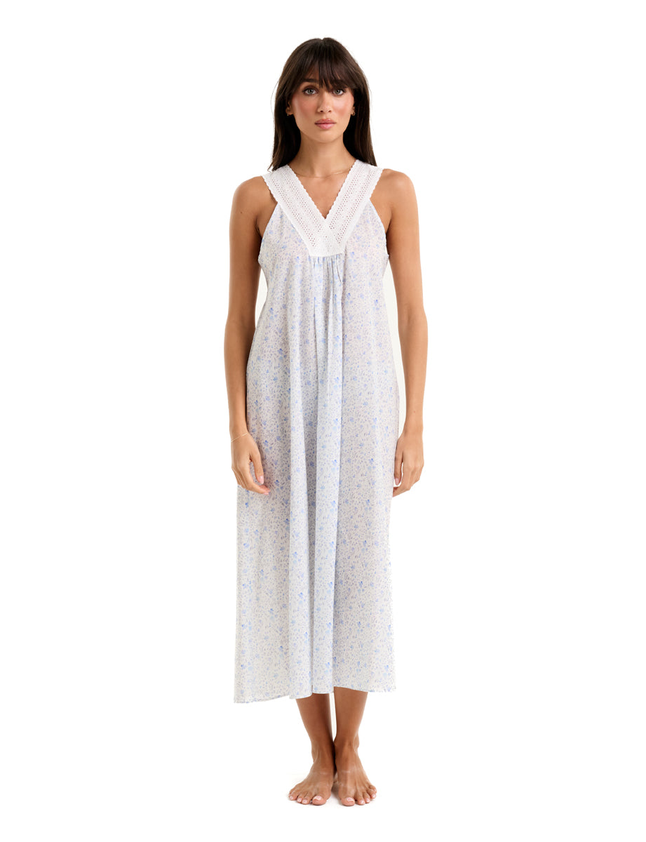 Pure Cotton Voile With Lace Straps Trailing Meadow