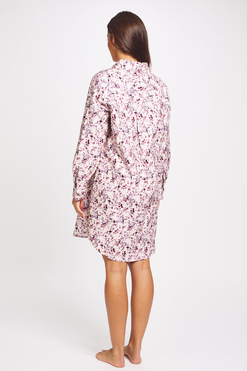 Brushed Cotton Nightshirt Floral Bloom