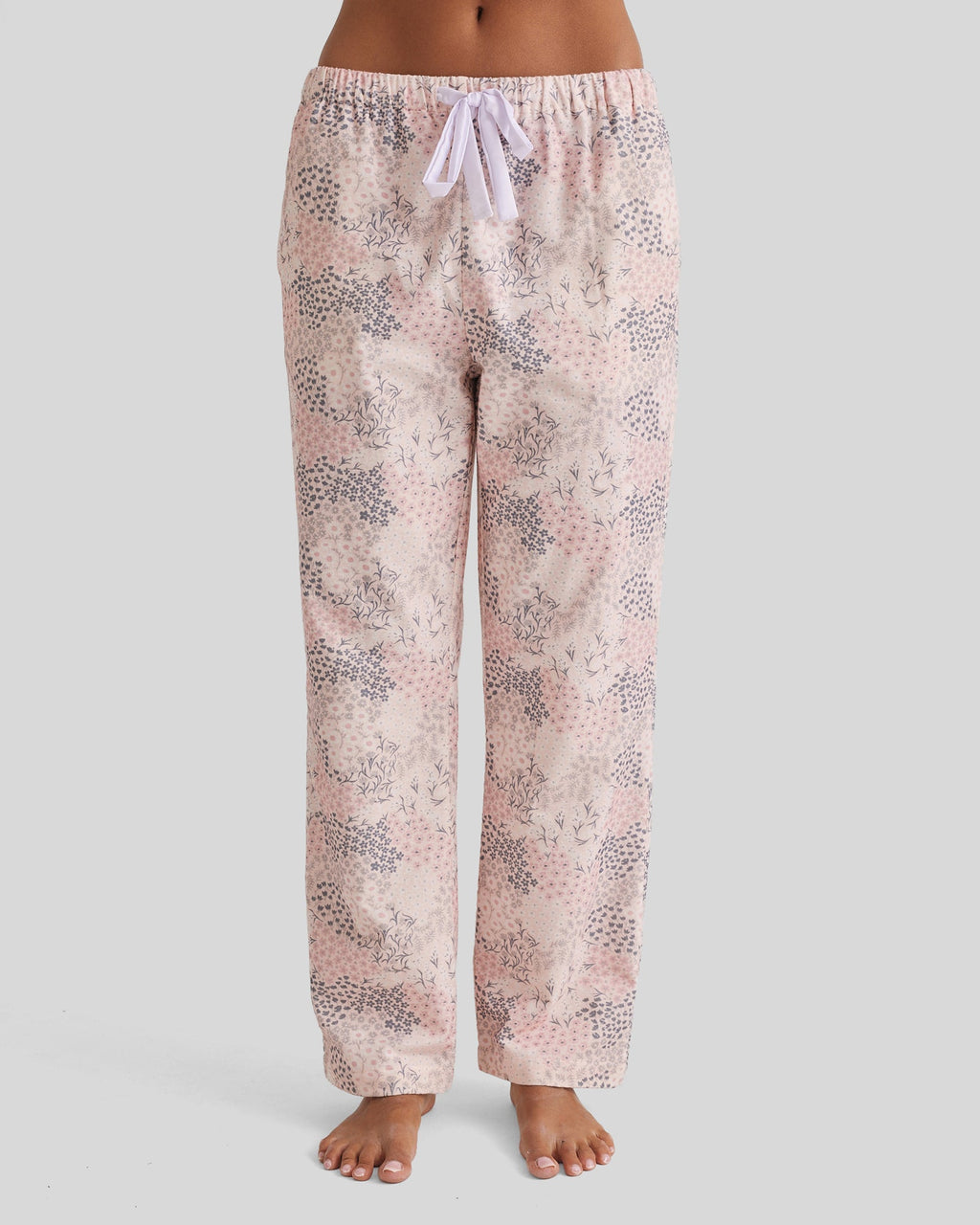 New Brushed Cotton PJ Pant Rosewater Garden