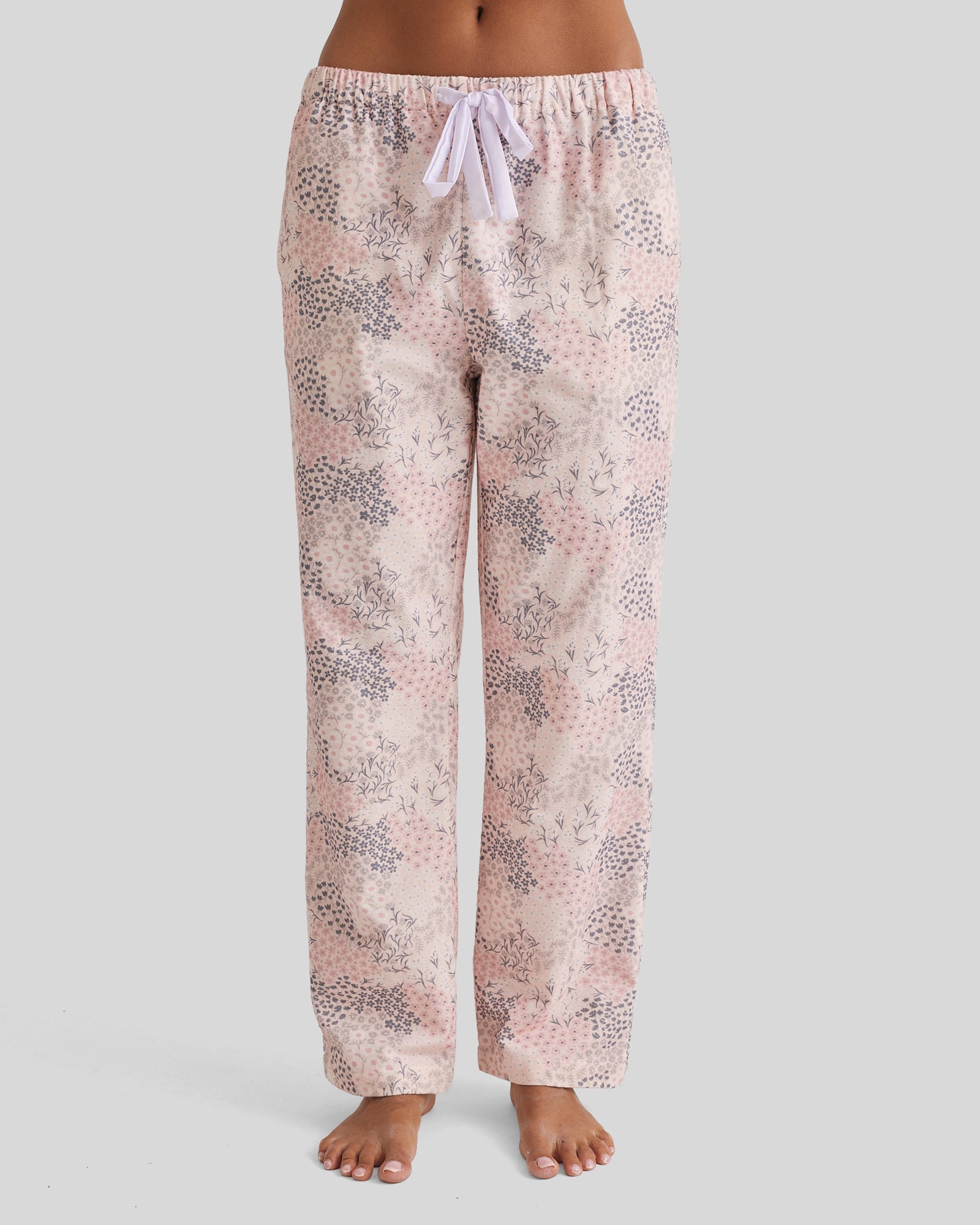 New Brushed Cotton PJ Pant Rosewater Garden