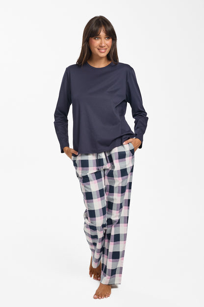 New Brushed Cotton Check Robe