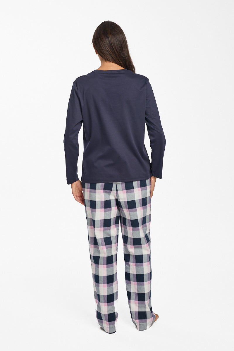 Brushed Cotton Check Pant