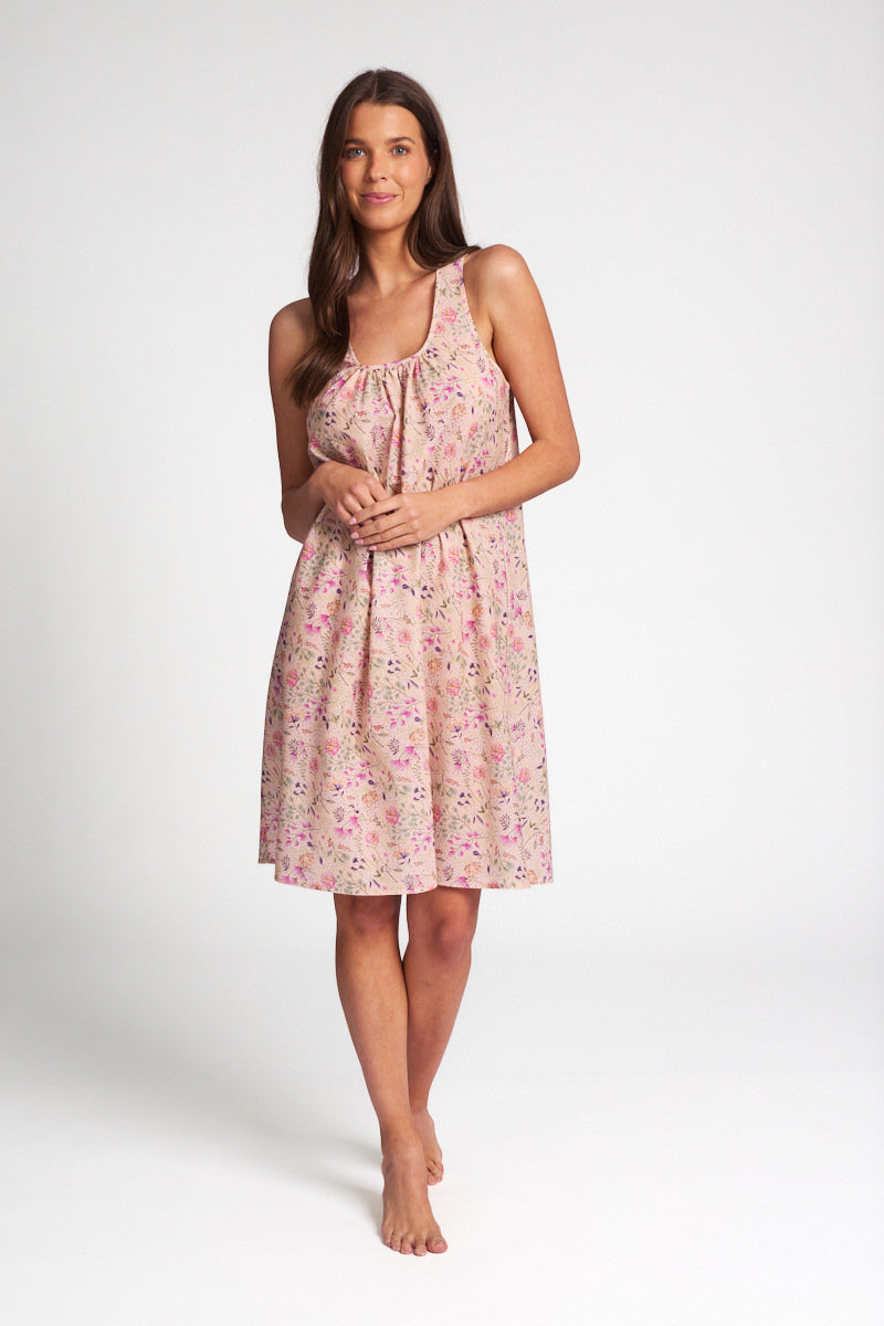 Pure Cotton Voile BuiltUp Nightie Ditzy Blossom
