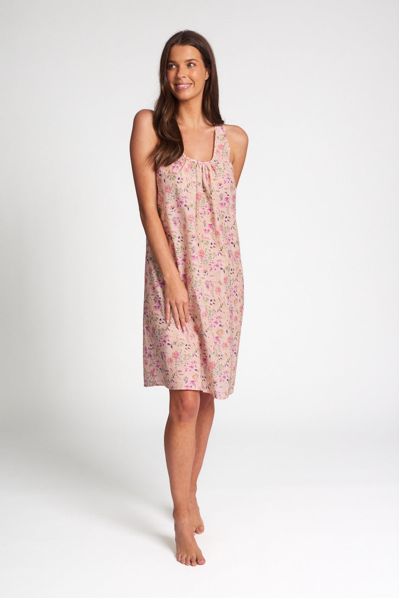 Pure Cotton Voile BuiltUp Nightie Ditzy Blossom