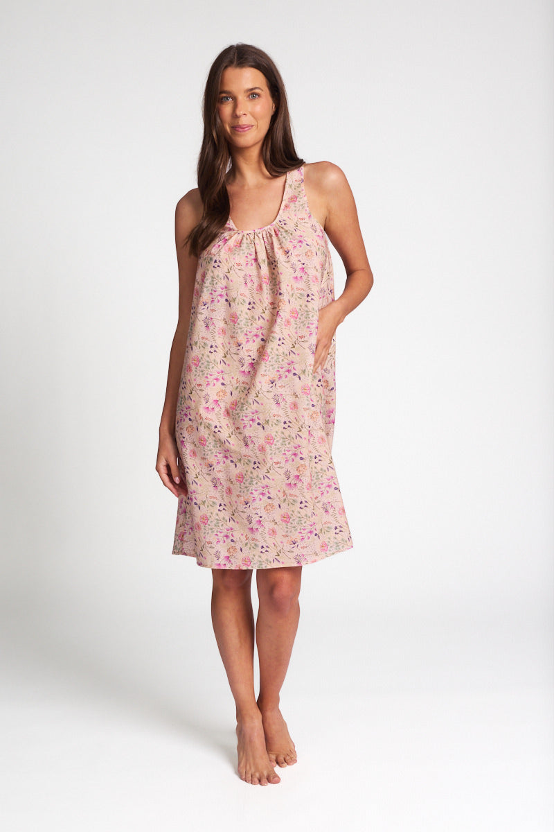 Pure Cotton Voile BuiltUp Nightie Ditzy Blossom