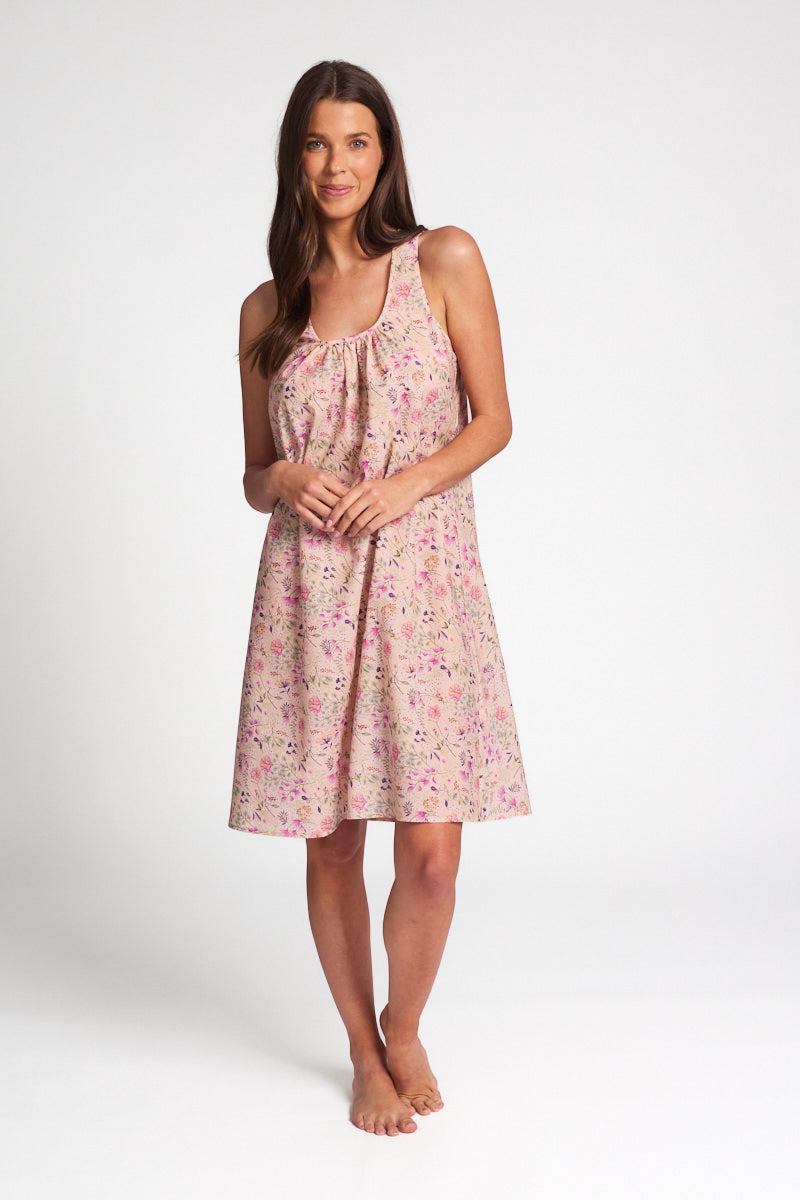 Pure Cotton Voile BuiltUp Nightie Ditzy Blossom