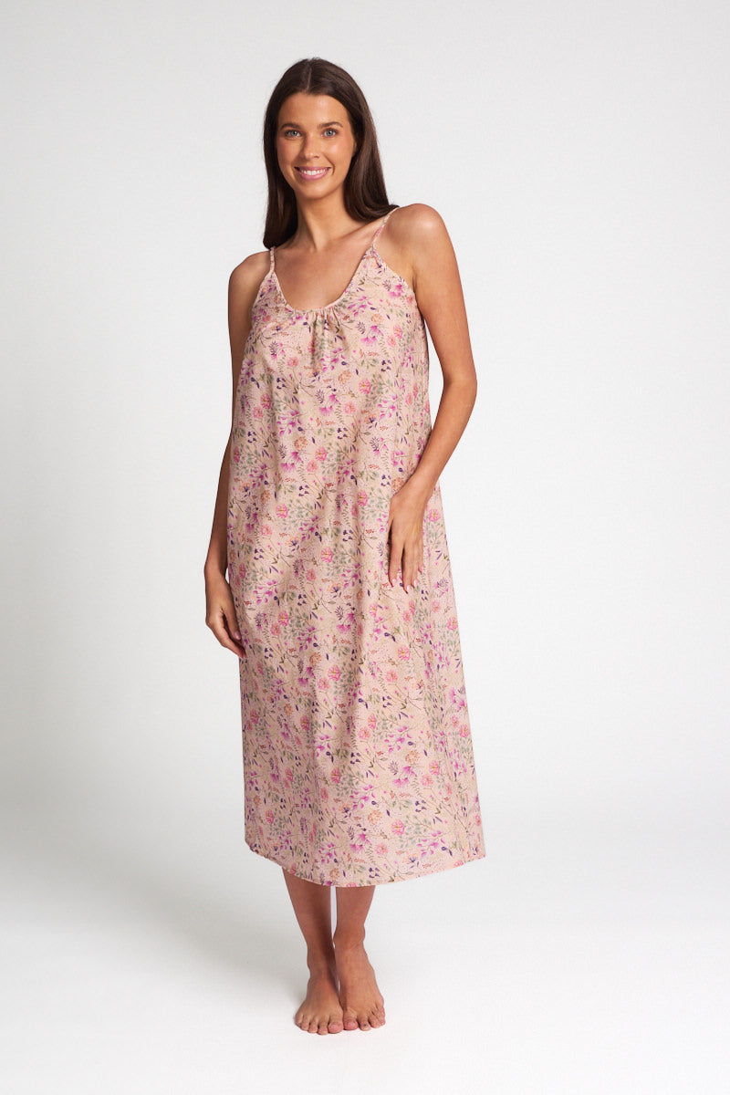 Cotton Voile Stappy Nightie Ditzy Blossom