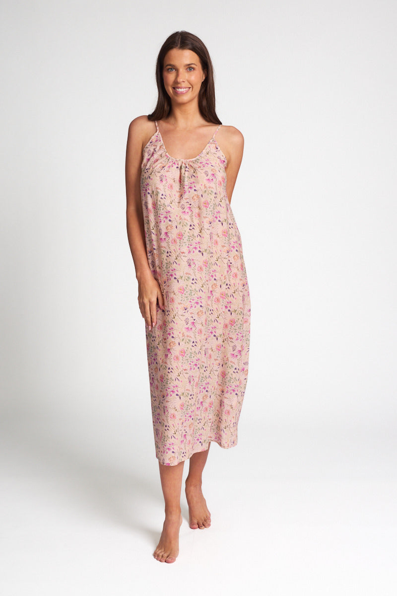 Cotton Voile Stappy Nightie Ditzy Blossom