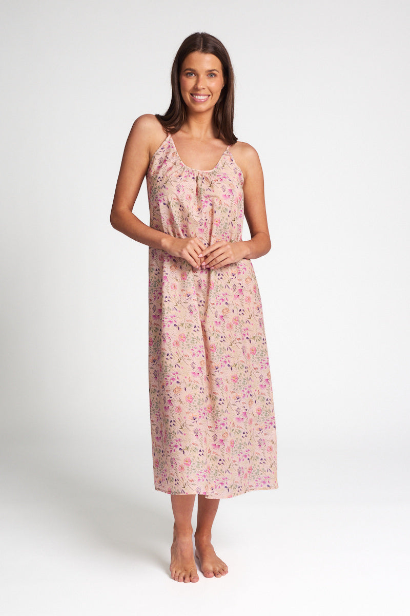 Cotton Voile Stappy Nightie Ditzy Blossom