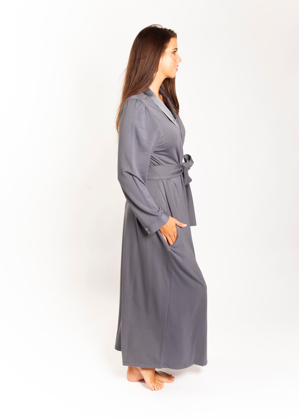 French Terry Robe - Pewter