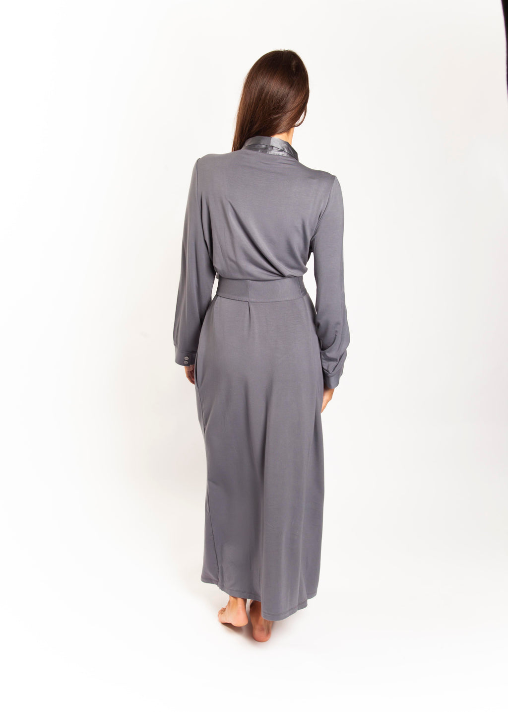 French Terry Robe - Pewter