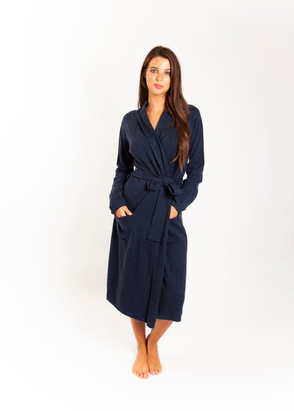 Cashmere Robe Navy