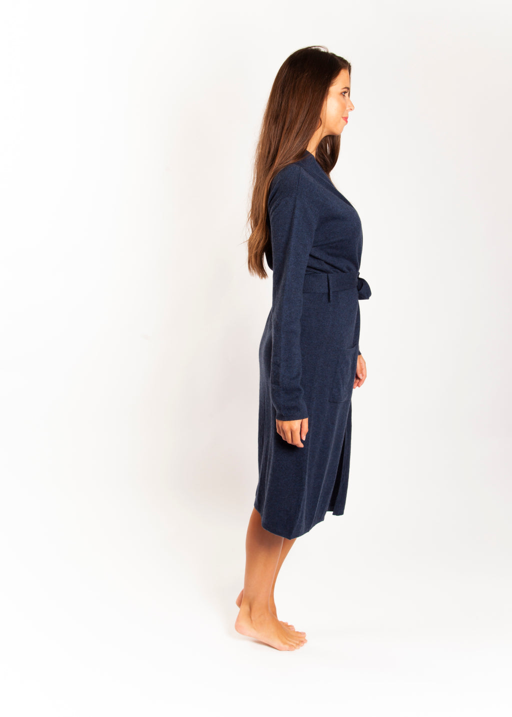 Cashmere Robe Navy