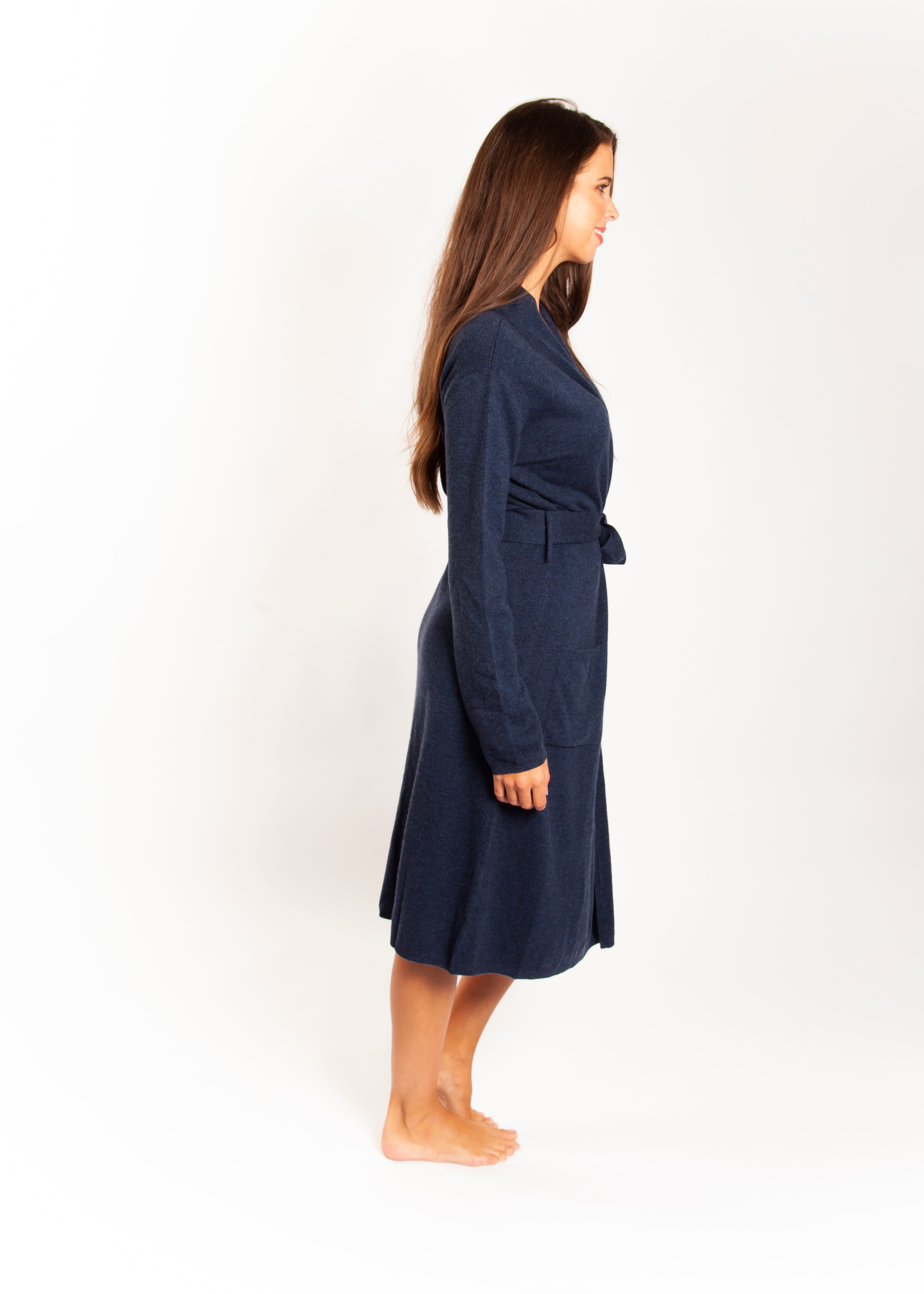 Cashmere Robe Navy