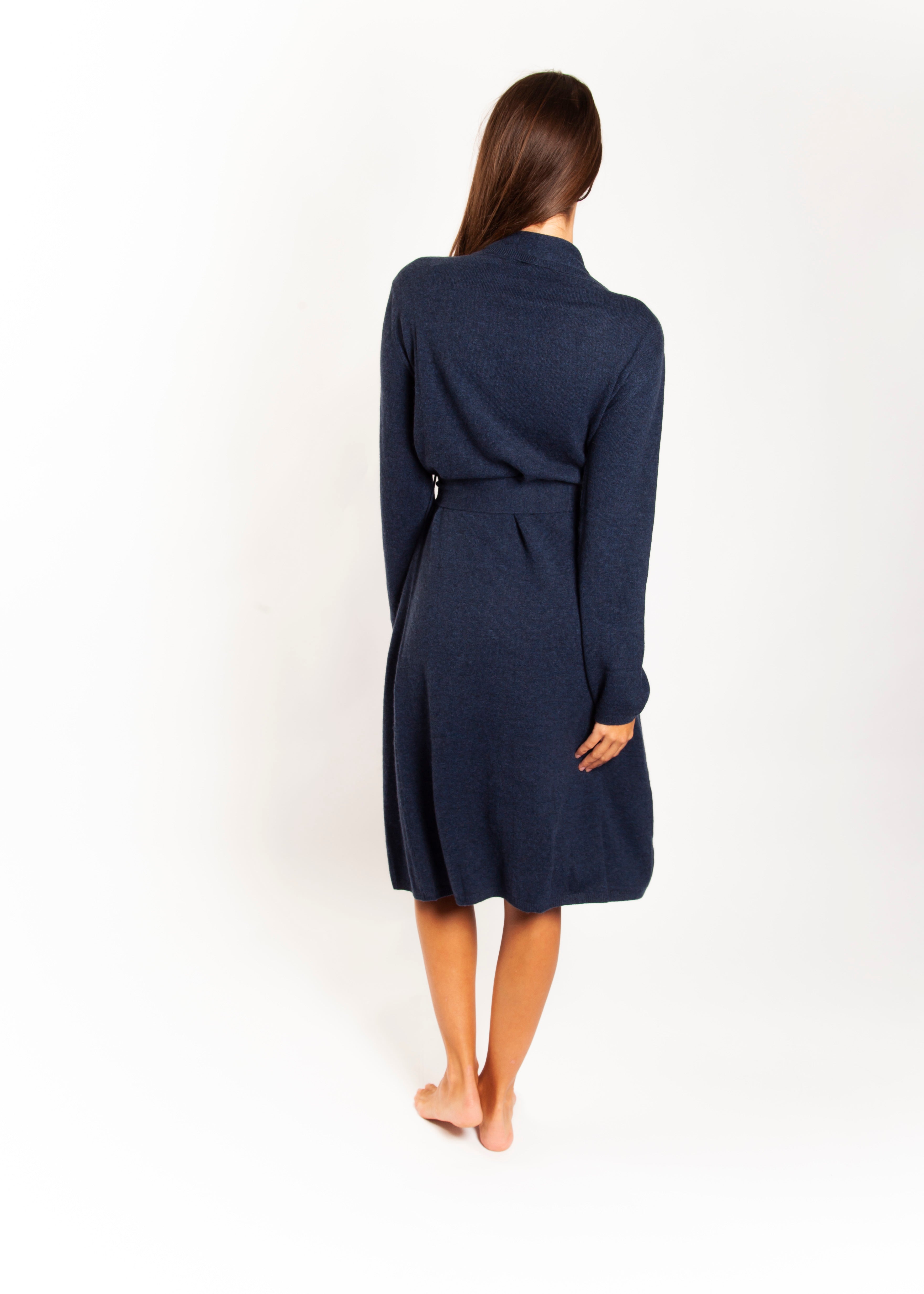 Cashmere Robe Navy