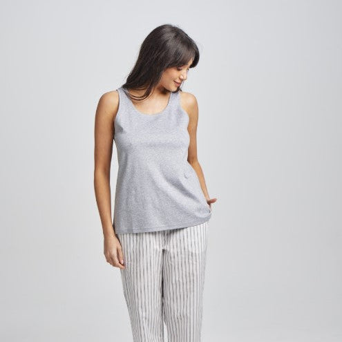 New Supima Cotton Tank - Grey Marle