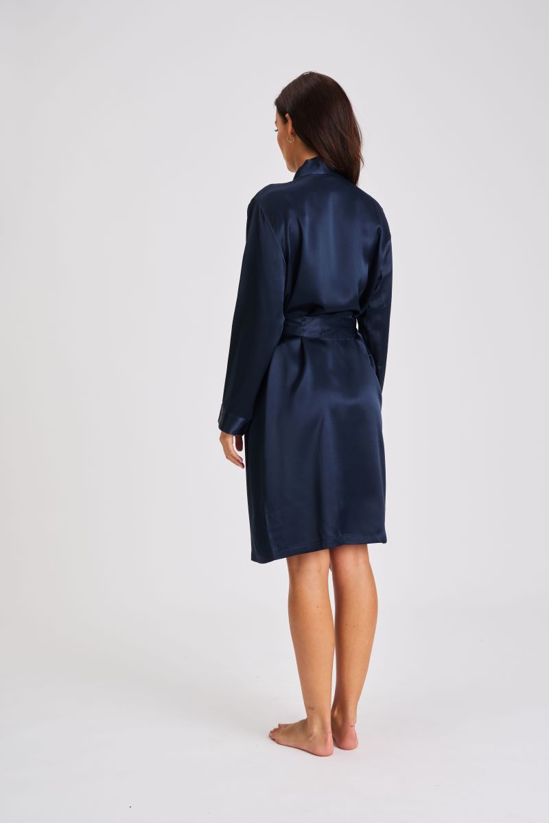 Navy Chemise & Robe Set