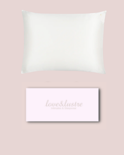 Gift Boxed - Silk Pillow Case - Ivory