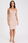 Silk Jersey Lace Slip Petal