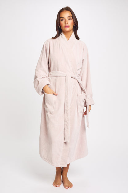 Cotton Plush Robe - Dusk Pink