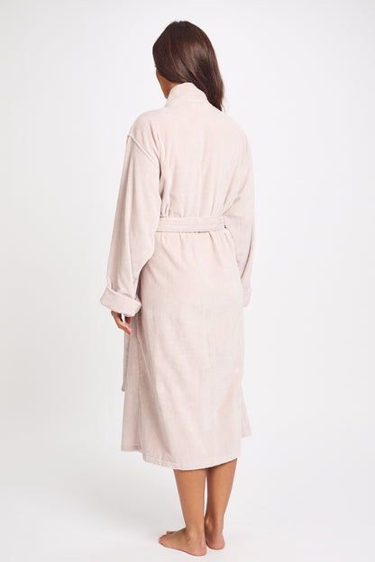 Cotton Plush Robe - Dusk Pink